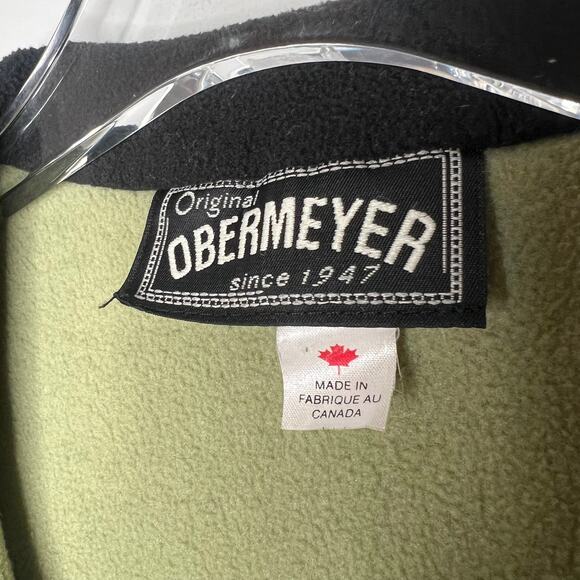 Obermeyer Vintage Green Fleece Zip Vest M - Picture 2 of 6